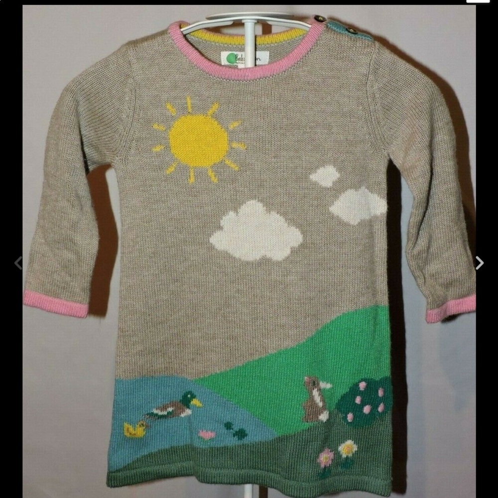 Baby Mini Boden Riverside Scene Sweater Dress - Picture 4 of 4